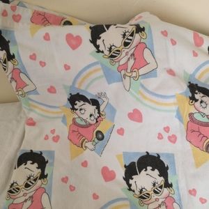 Vintage Betty Boop Flannel top sheet 1986